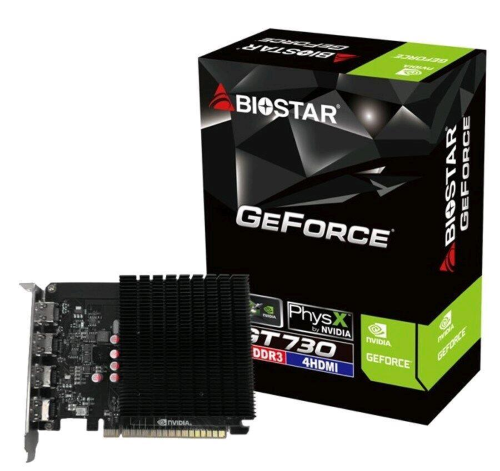 BIOSTAR NVIDIA GT 730 4GB GDDR3 - 4x HDMI